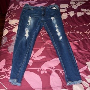 Skinny, ripped jeans. Size 14, only worn a couple of times.